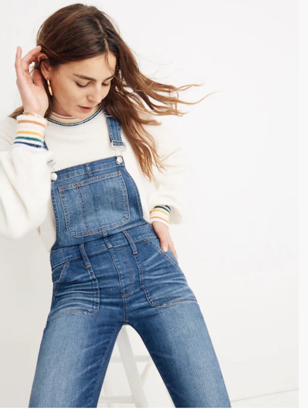 Madewell Denim skinny Overalls Women’s size S in jansing wash stretch